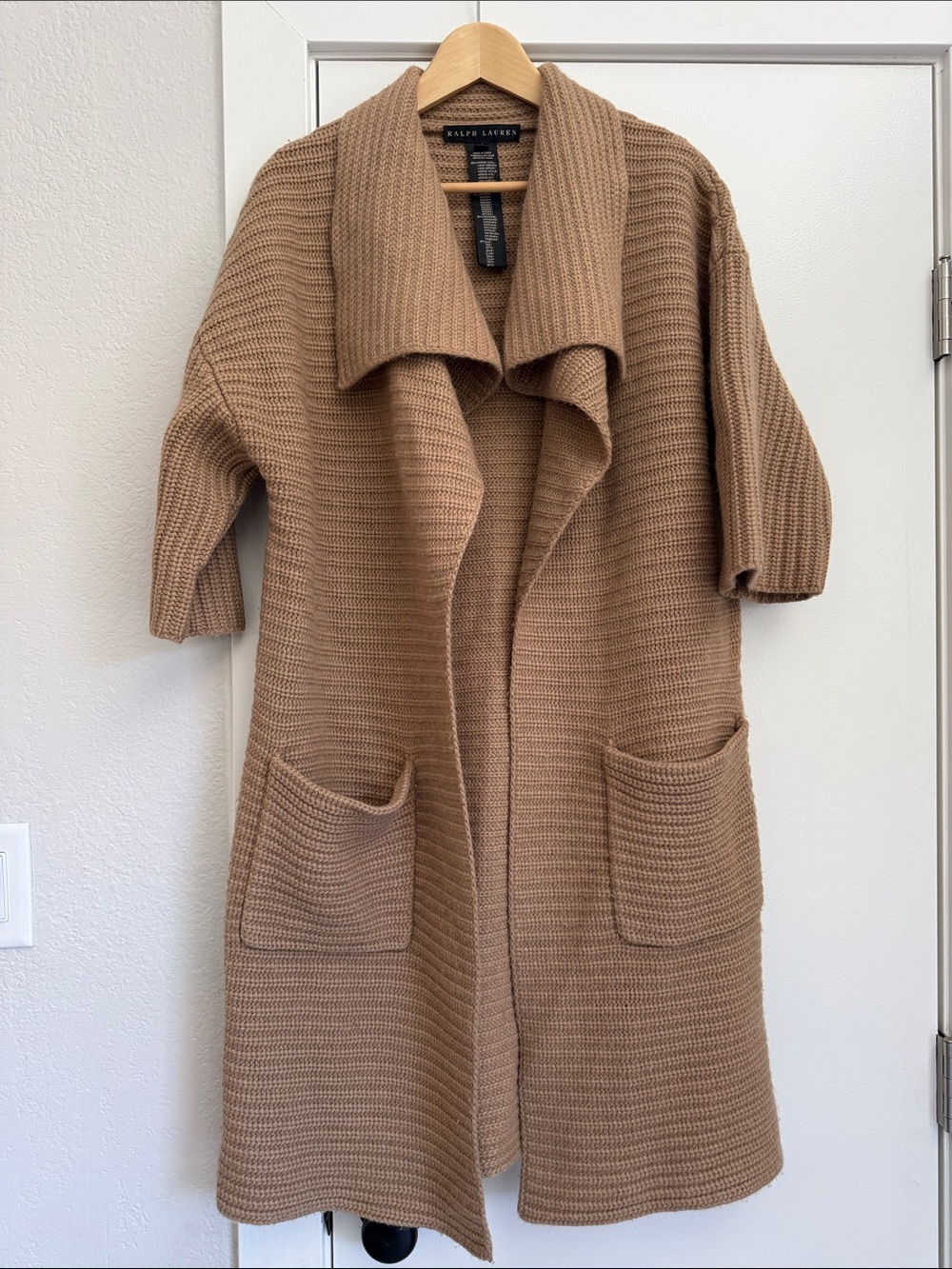 Ralph Lauren Black Label | Merino Wool Cashmere Silk 1/2 Sleeve Sweater Cardigan